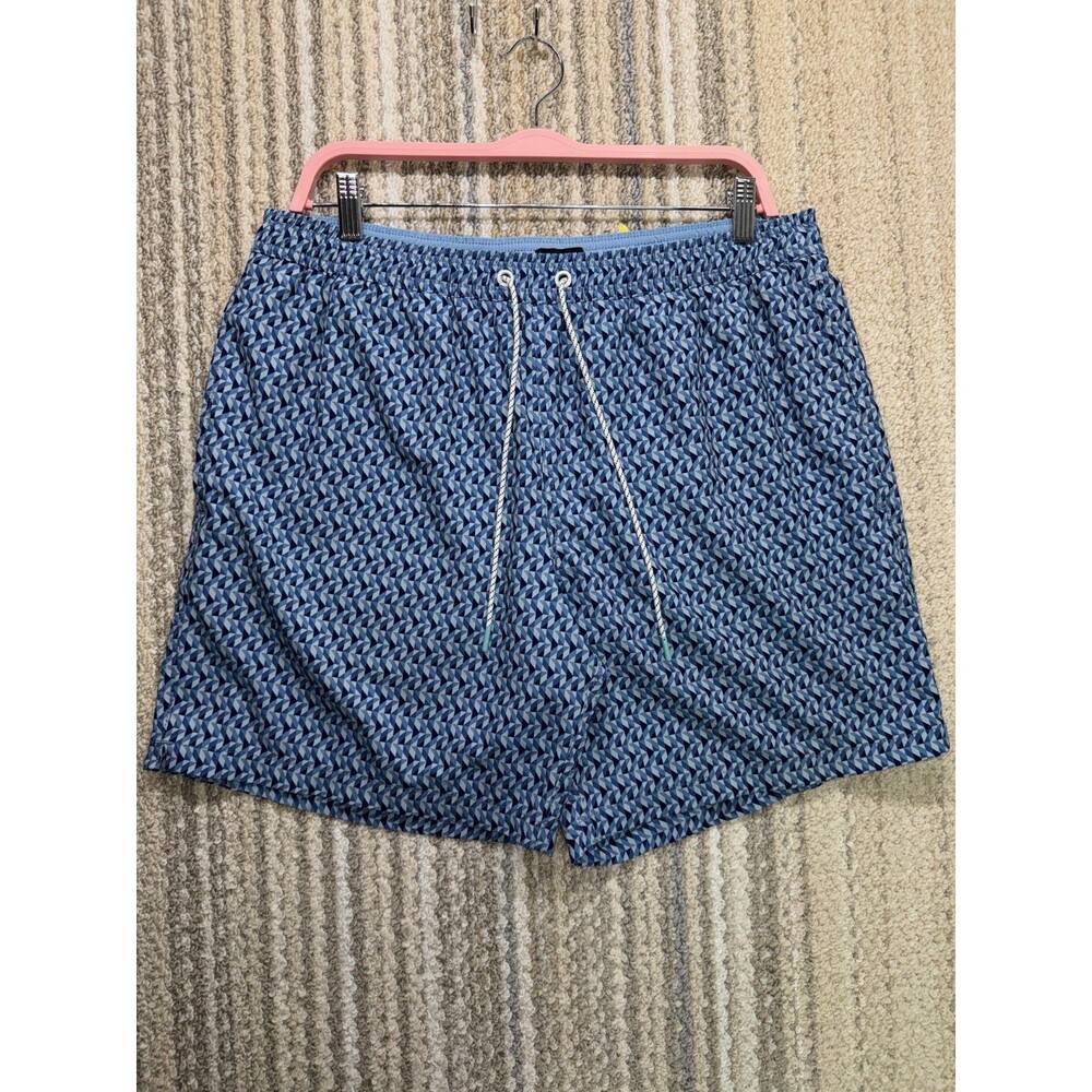 Bonobos Riviera Blue Chevron 7" Inseam Board Short Swim Trunks Men's Size Large